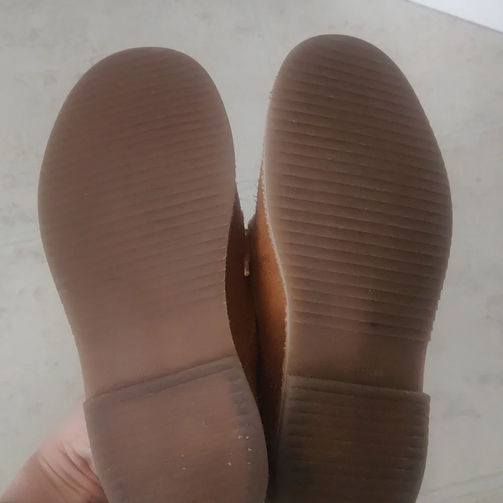Zara Boys Tan Suede Moccasins Shoes Vintage Inspired Retro Y2K Lace Up Made In S